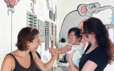 We introduce the new Civil Service volunteers in the Family Home: Alice, Alice, Elena, and Elisa