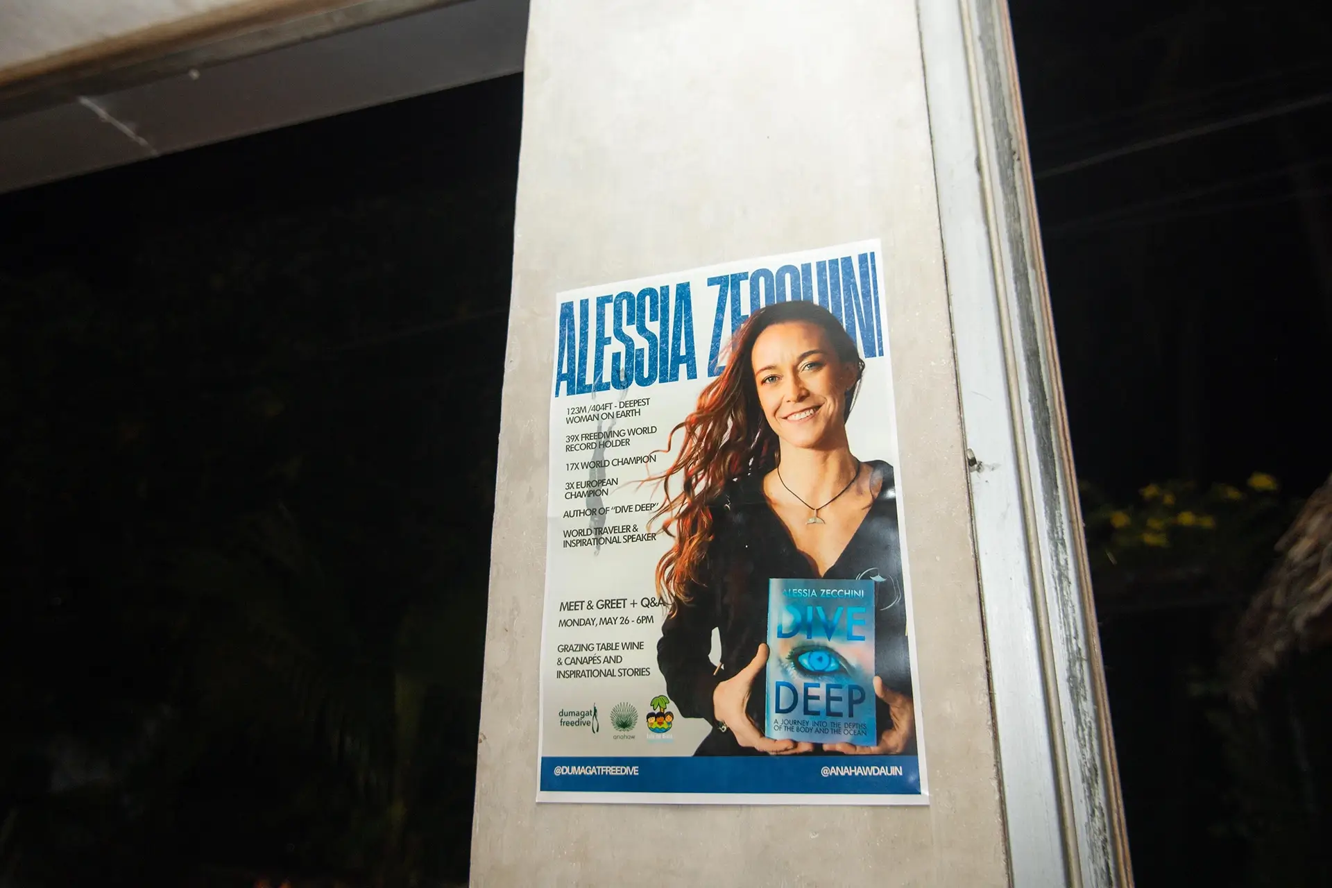 Alessia Zecchini's last book. The 40-time freediving world record holder supports Bata ng Calabnugan Family Home